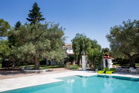 The beautiful pool is adjacent to the piazza, beautiful for evening dinner.