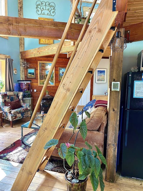 The stair case to the upstairs.