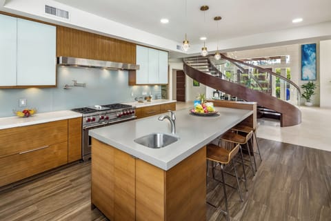 Gather around the island for casual meals and conversations.