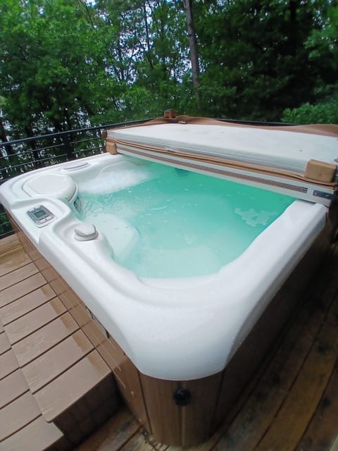 Hot tub in a private setting