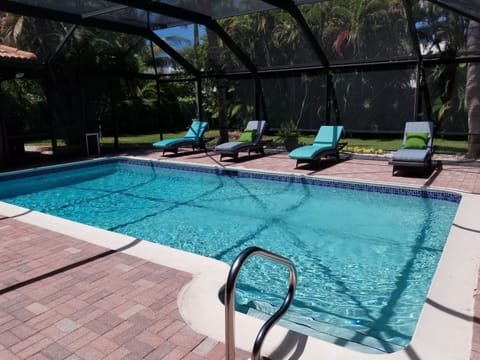 Private Pool surrounded by a tropical garden