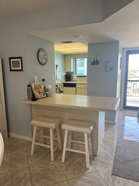 Looking into the kitchen