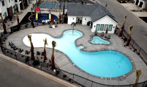 birds eye view of the pool