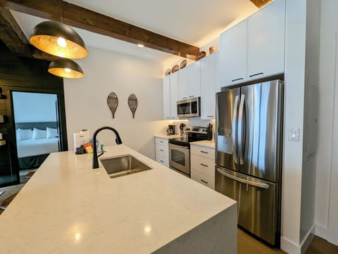 You'll love cooking in this sleek modern kitchen!