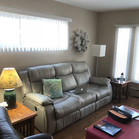 Beautiful sectional with electronic recliners and convenient USB ports.