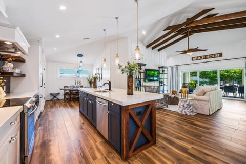 Kitchen, Living Room, & Dining Room