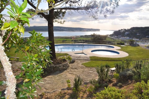 Swimming Pools with views to Obidos Lagoon and the Ocean. 
