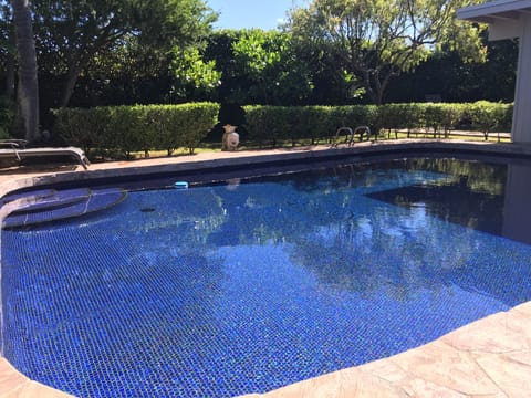 Beautifully tiled private pool for those hot summer days, or swimming laps