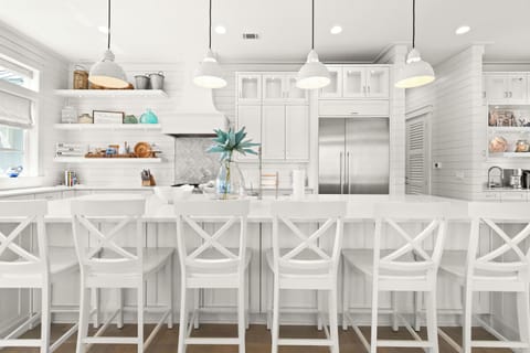 Gourmet kitchen with high-end appliances