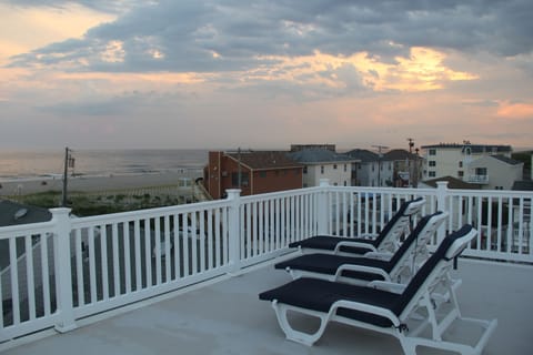 Beach Views from Sun Deck at dusk.
