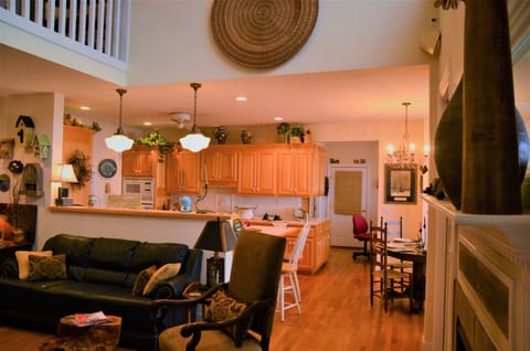 The open floor plan with Kitchen, Breakfast Nook and Family Room.  