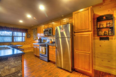 Full kitchen with gas range