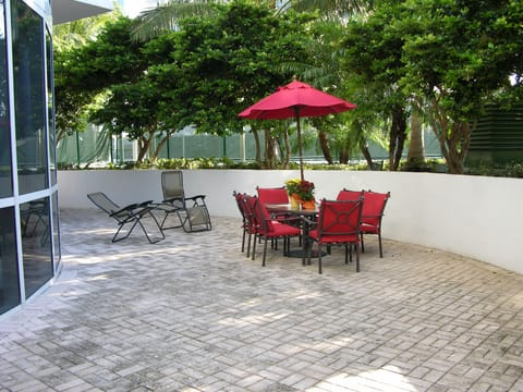 Private 2000sqf terrace with direct access to resort garage and street 