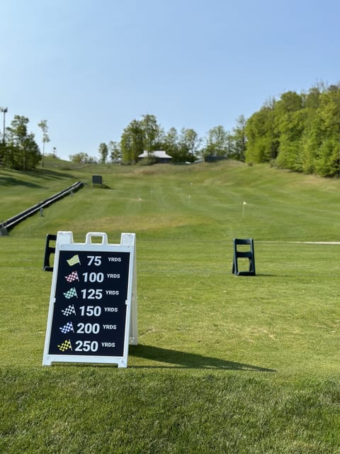 Best driving range at Shanty Creek 100 yards away from the condo