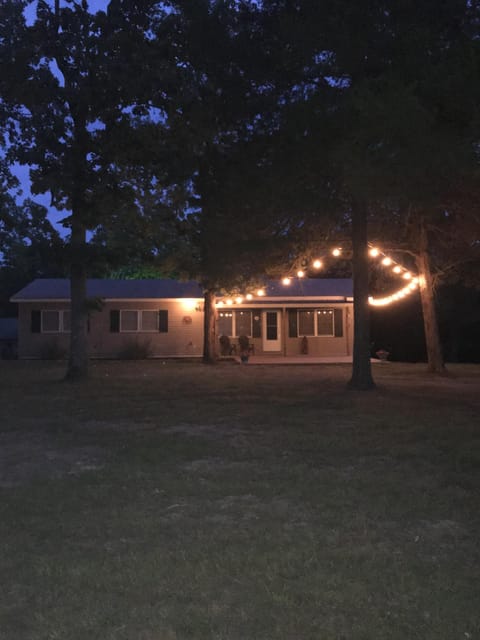 Front patio for nighttime entertaining 