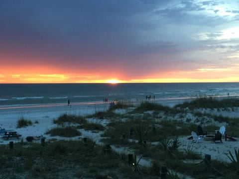 A sunset view from the deck