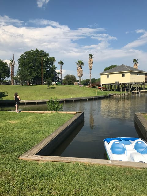 Our boat slips, great fishing here.