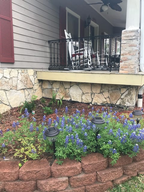 Owners entrance on the street side of the home.