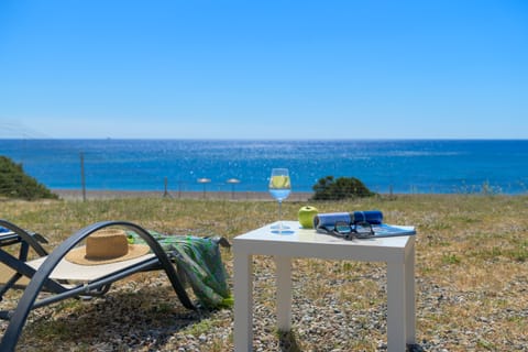 Relax and enjoy in front of the villa.
