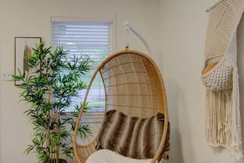 Take a seat and let the hanging egg chair rock your world.