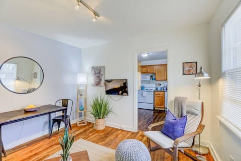 Comfortable seating and a smart TV make this living room perfect for downtime.