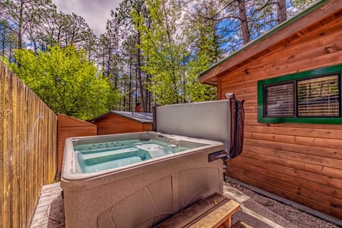 Private hot tub under the stars — perfect for unwinding after a day of adventure.