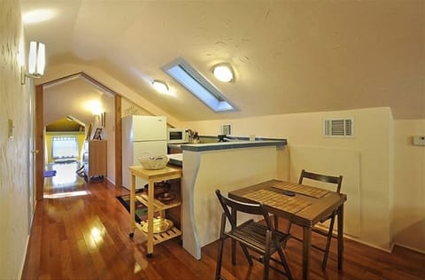 North facing windows to the large deck, allow for beautiful filtered light