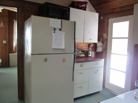 fridge in kitchen and counter