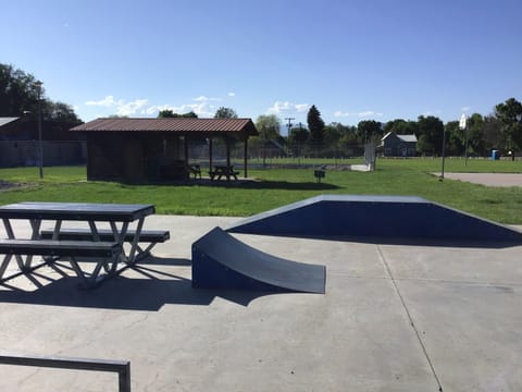 Skate park across the street