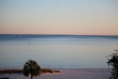 View of water from the beach side porch
