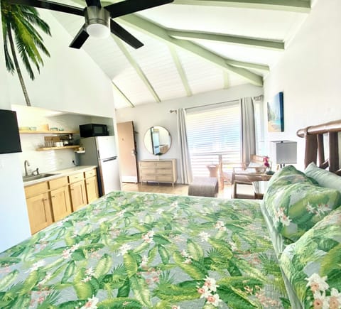 Sleep beneath the palm with cool breezes or turn on the powerful AC