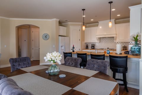 Open dining and kitchen concept