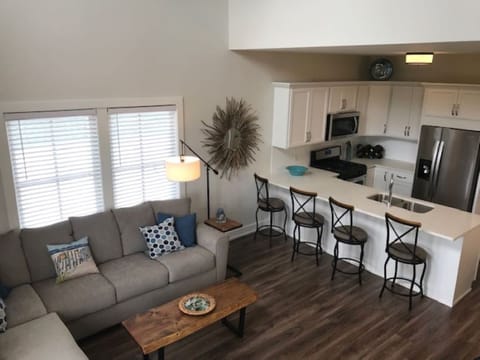 View from stairs to loft area coming down