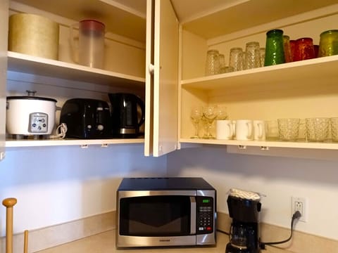 Kitchen Cabinet - microwave, kettle, toaster, rice cooker
