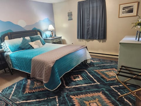 updated bedroom,  new nursl, rug, bedding