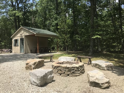 Onsite property private fire pit area - wood supplied with rental