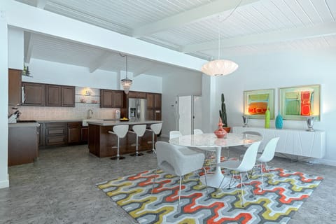 Convenient open layout of kitchen and dining area for easy entertaining