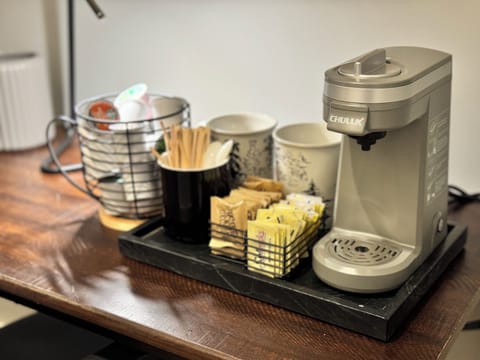Enjoy in-room coffee w/ your own Keurig bedside station (in our primary ensuite)