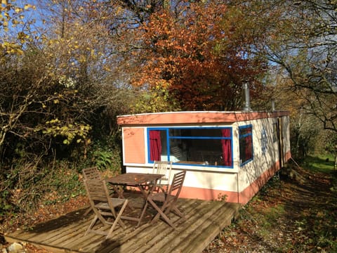 The caravan and decking