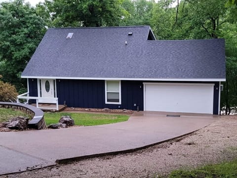 Front view of the house as you come down the driveway 