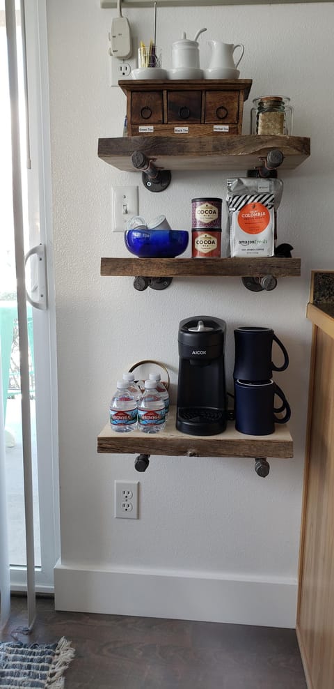 Coffee Station. We offer brewed, Keurig Style and French Press.
