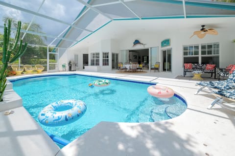Large heated pool