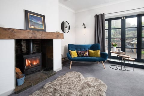 Shiloh Cottage  - sitting room with wood burning stove