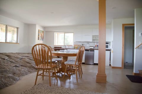 Dining room set and exposed bedrock