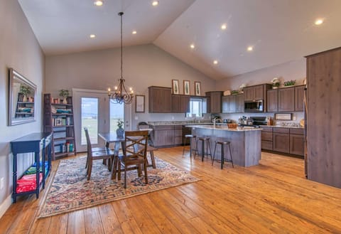 The kitchen has everything you need for your stay