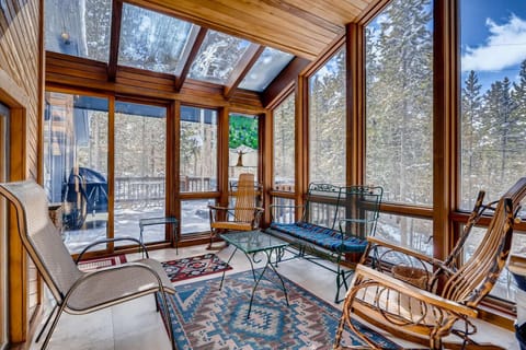Soak up the sun and your morning beverage in our heated sunroom