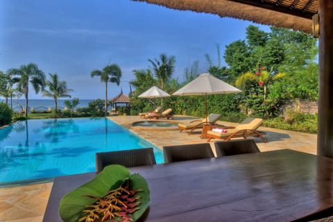 The covered terrace from Nirwana.