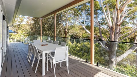 Covered Deck with Outdoor Dining Table