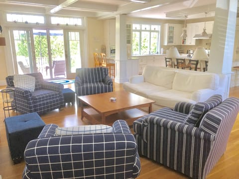 First floor open concept kitchen, dining and living room