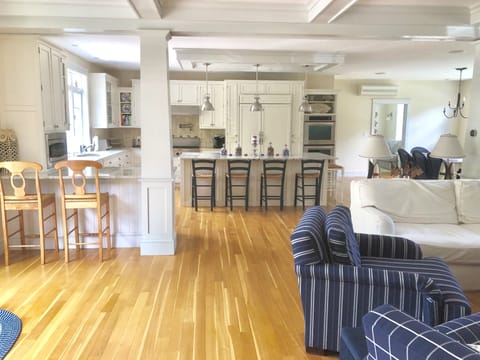 First floor open concept kitchen, dining and living room